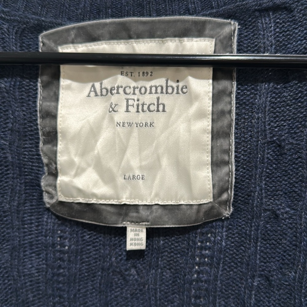 Y2K Vintage Abercrombie & Fitch Babydoll Sweater Top Sz L Cable Knit Bella Swan - Picture 4 of 11